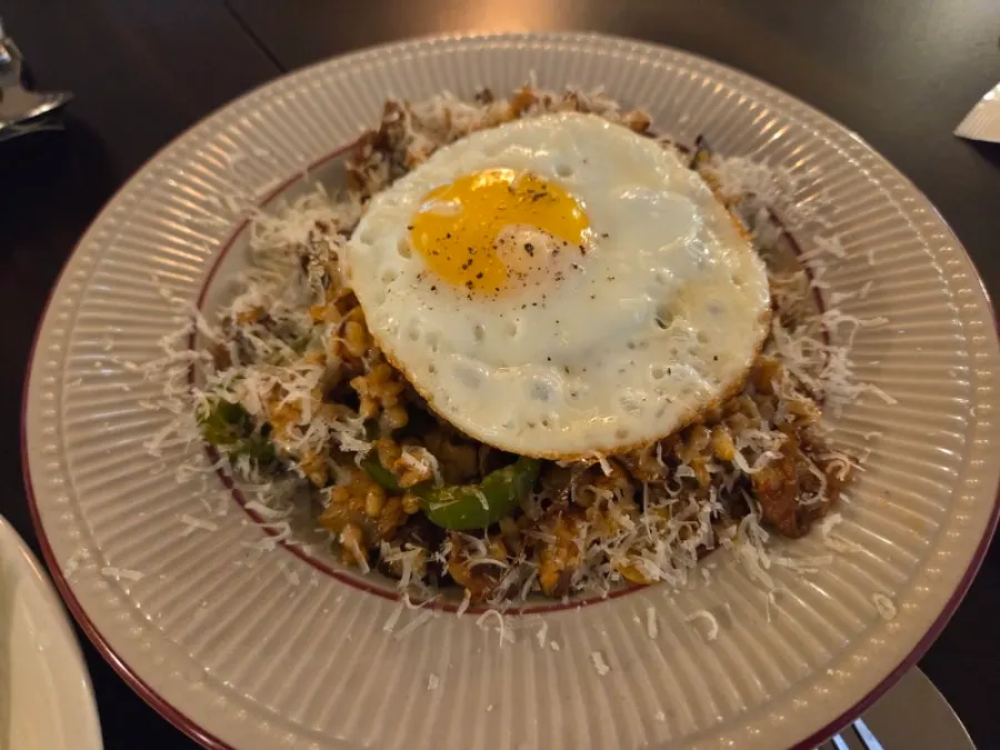 Pasta Trio's beef brisket pilaf