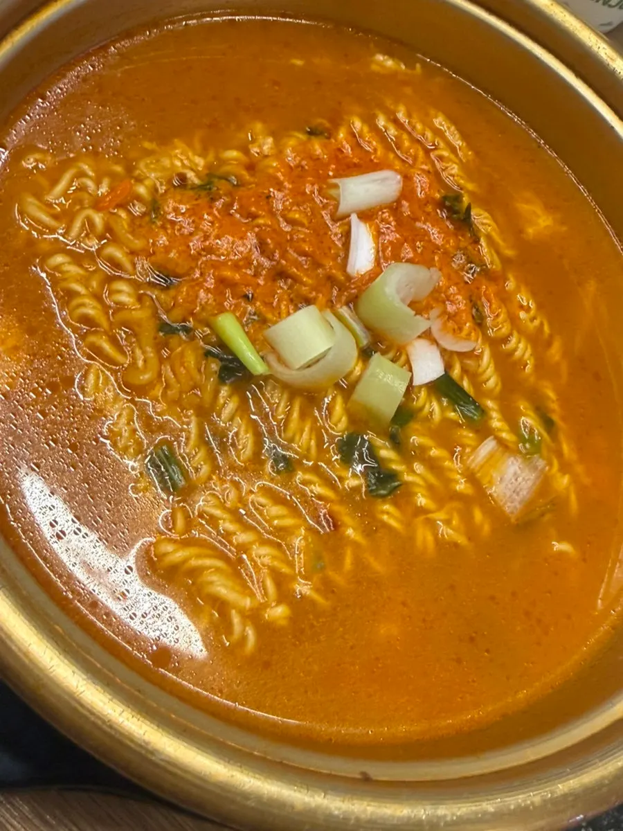 고기 뒤 열라면 마무리
