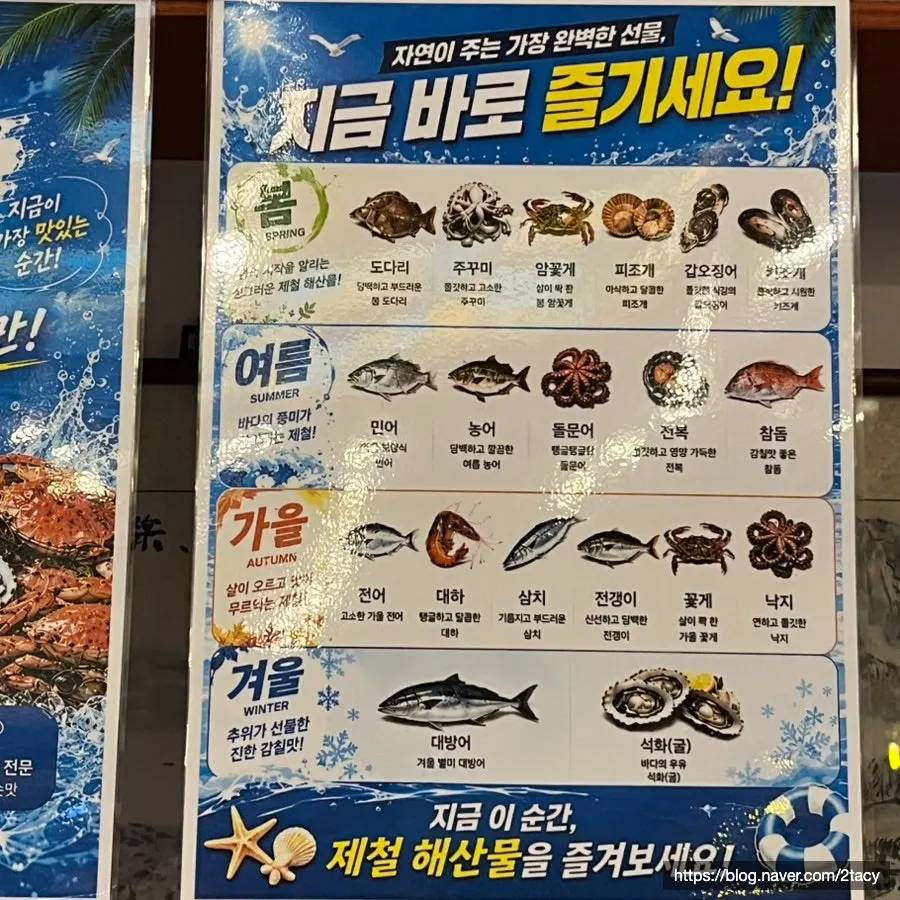 Seasonal sashimi selection menu