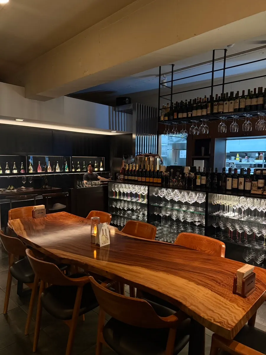 Terrace seating at Luna Vine