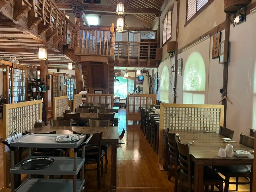 Restaurant with hanok-style interior