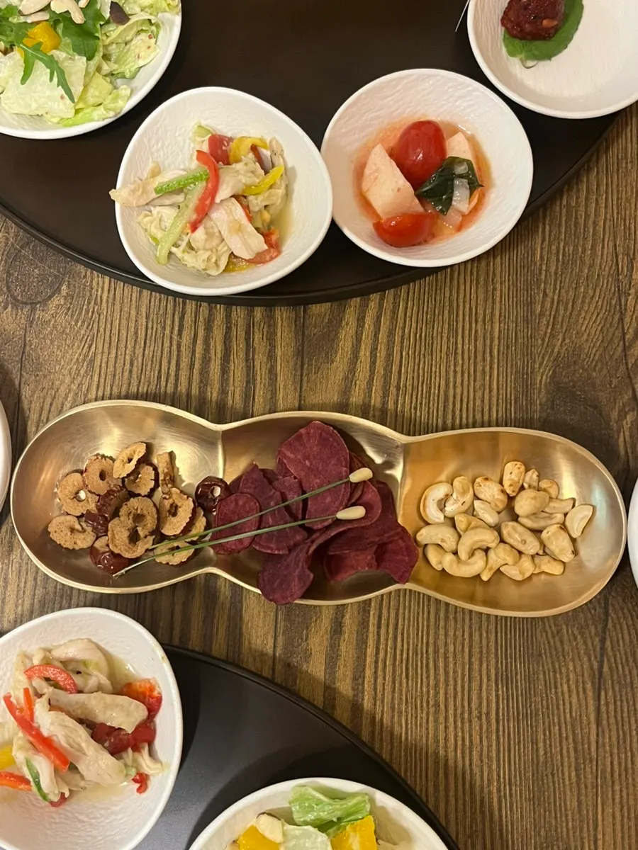 Neatly arranged Korean set meal