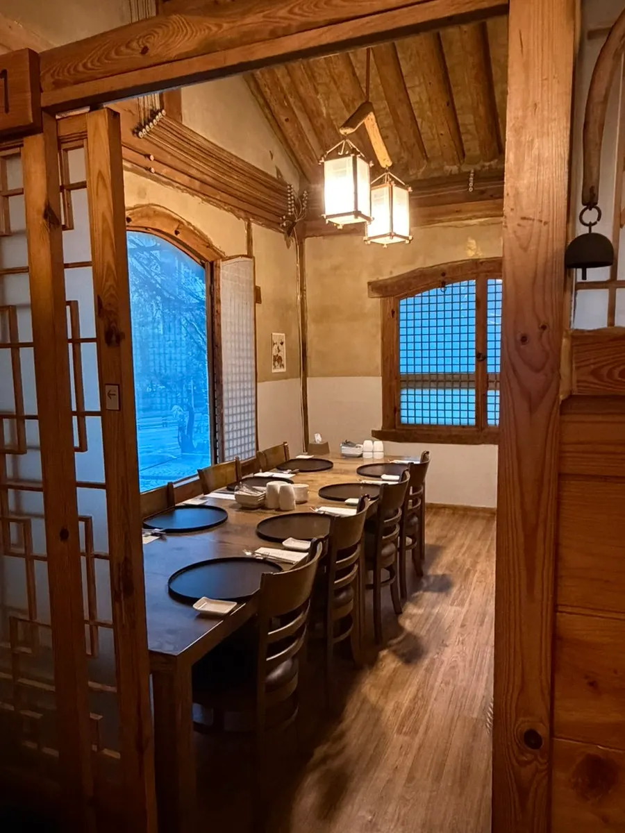 Table after finishing the meal at Sonamu Hanjeongsik