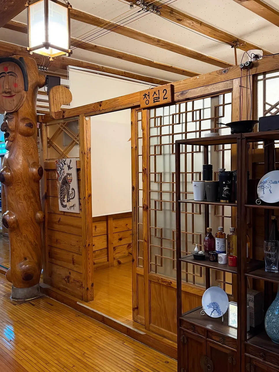 Hanok-style restaurant interior