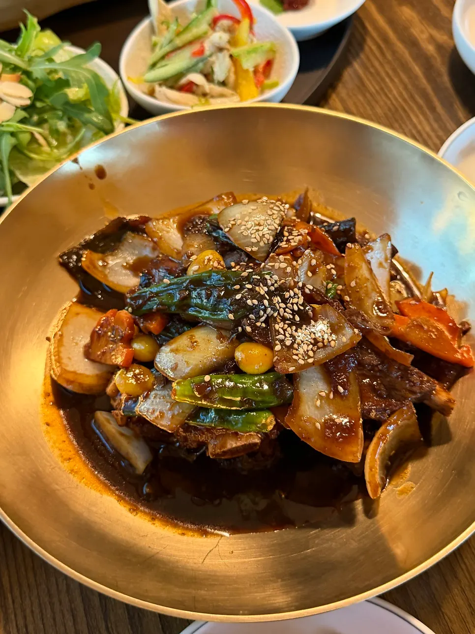 Neatly plated Korean set meal dish
