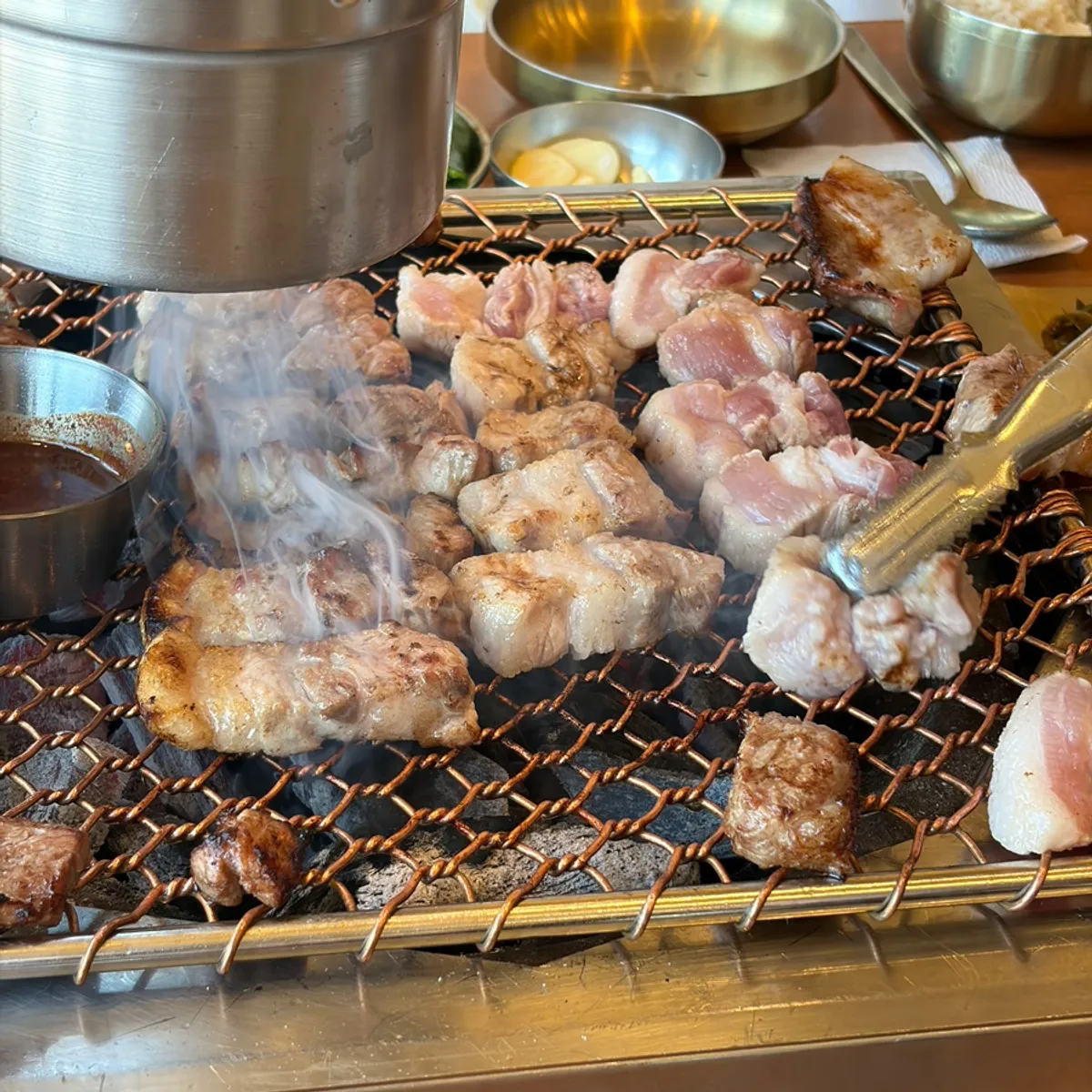 Main photo of the black pork lunch special at Nopo Dwaeji Aewol