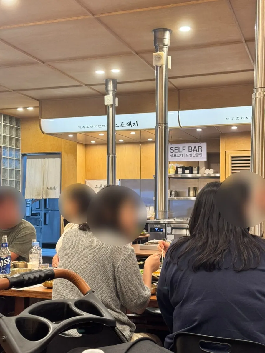 Interior of Nopo Dwaeji Aewol with customers seated