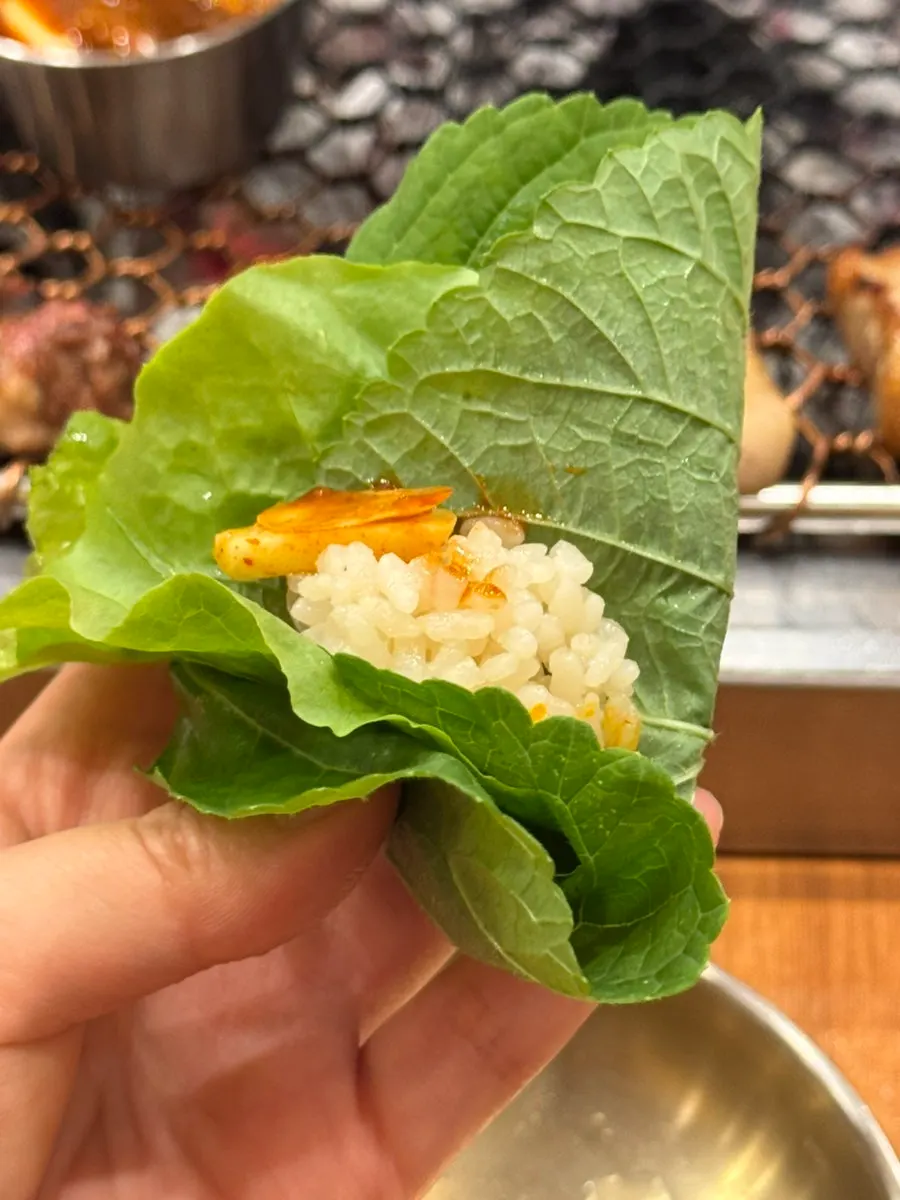 A piece of black pork infused with charcoal aroma