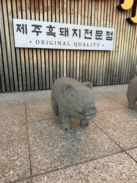 Vertical shot of the Nopo Dwaeji Aewol sign