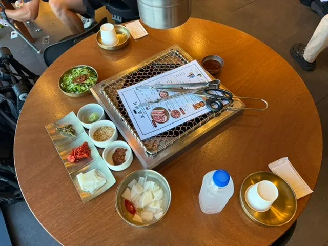 Table pre-set for two at Nopo Dwaeji Aewol