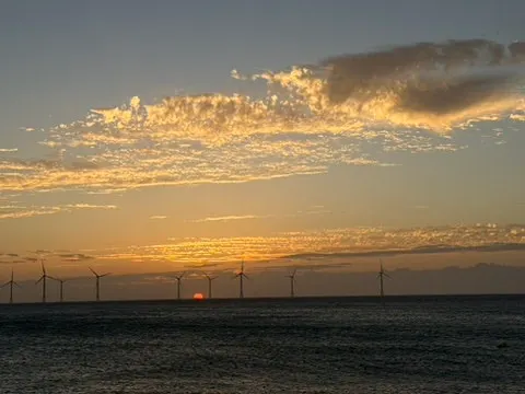 Sunset view at Gwakji Beach after dinner