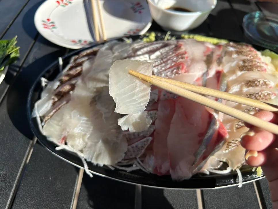 강도다리 활어회 한 접시
