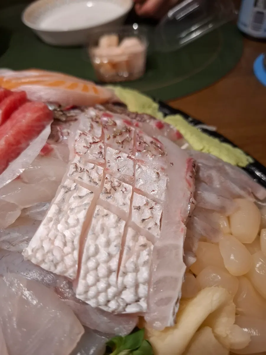 Sashimi sorted by fish type
