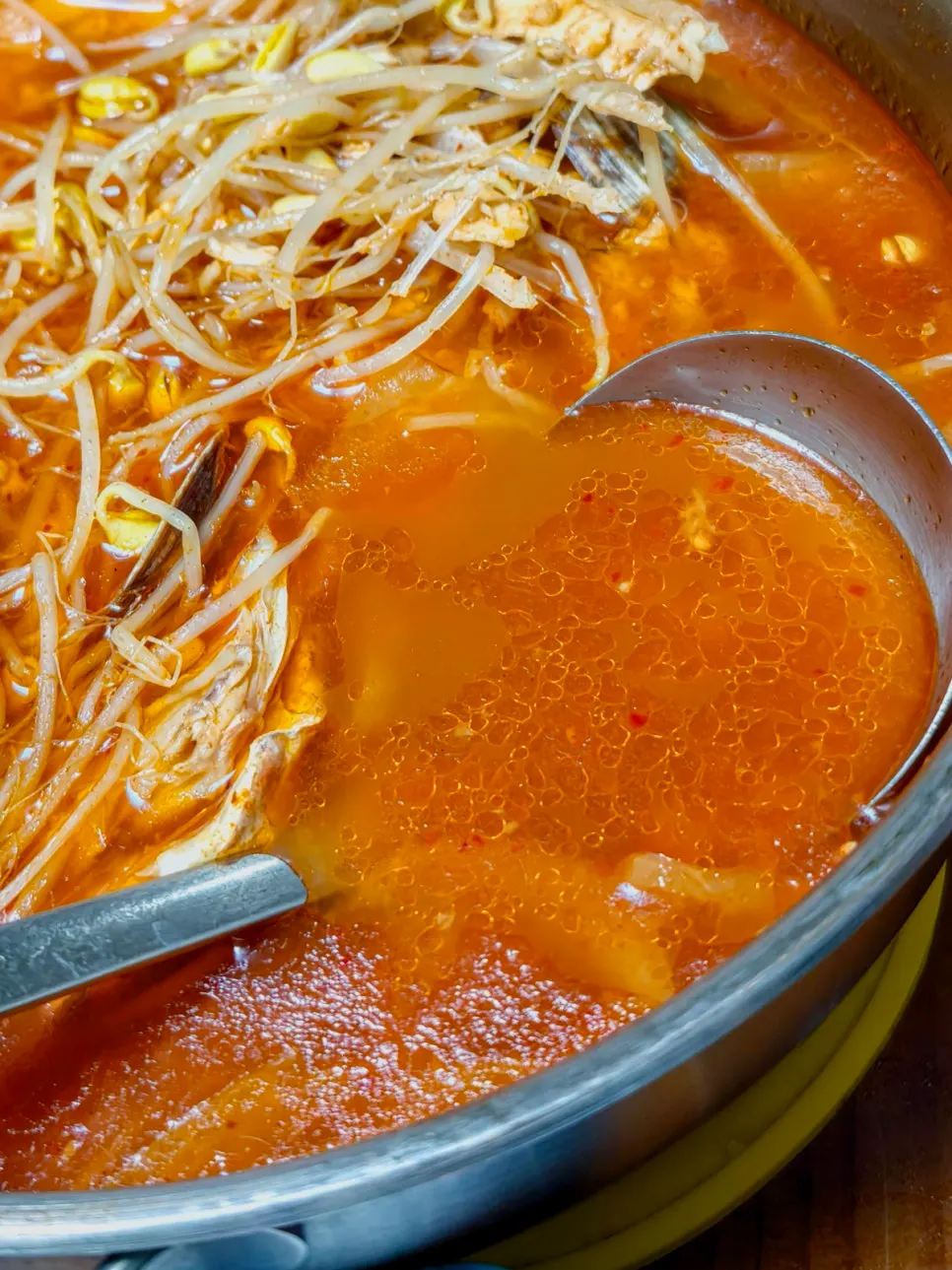 Fish stew broth made with fish heads and bones