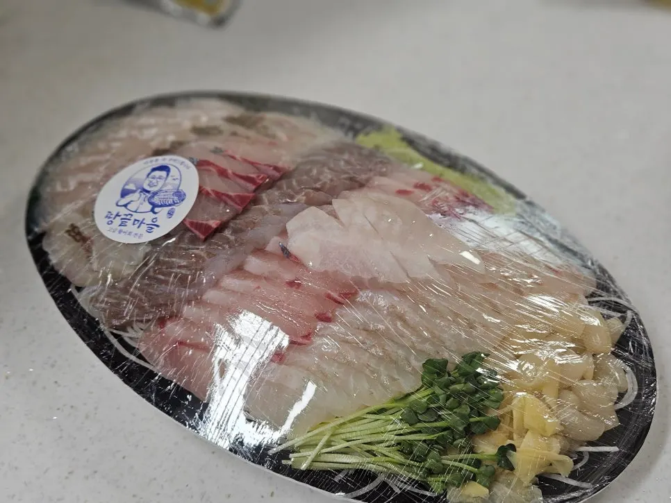 땅끝마을 전갱이모듬회 중자 포장 상태