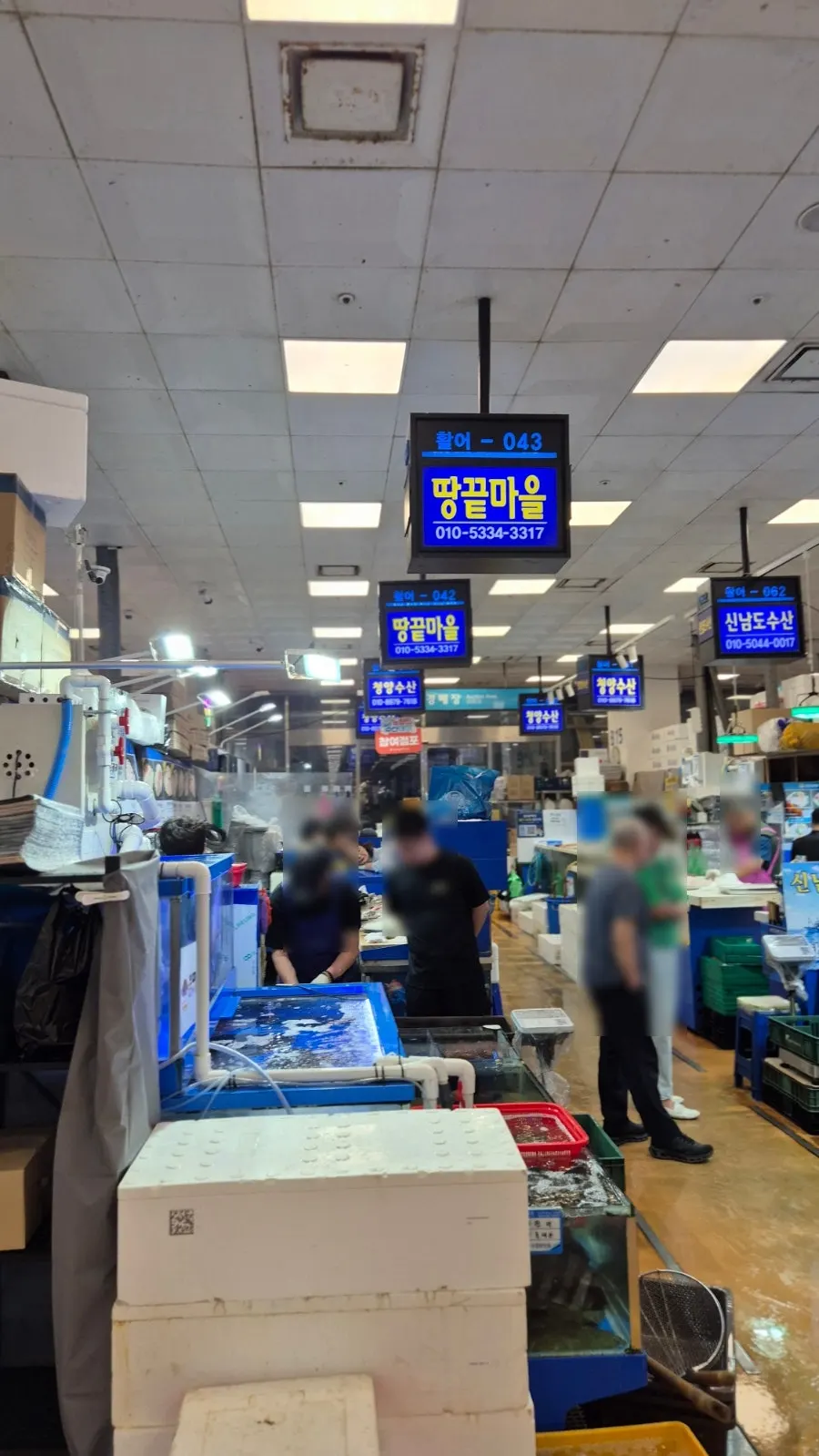 노량진수산시장 1층 땅끝마을 가는 길