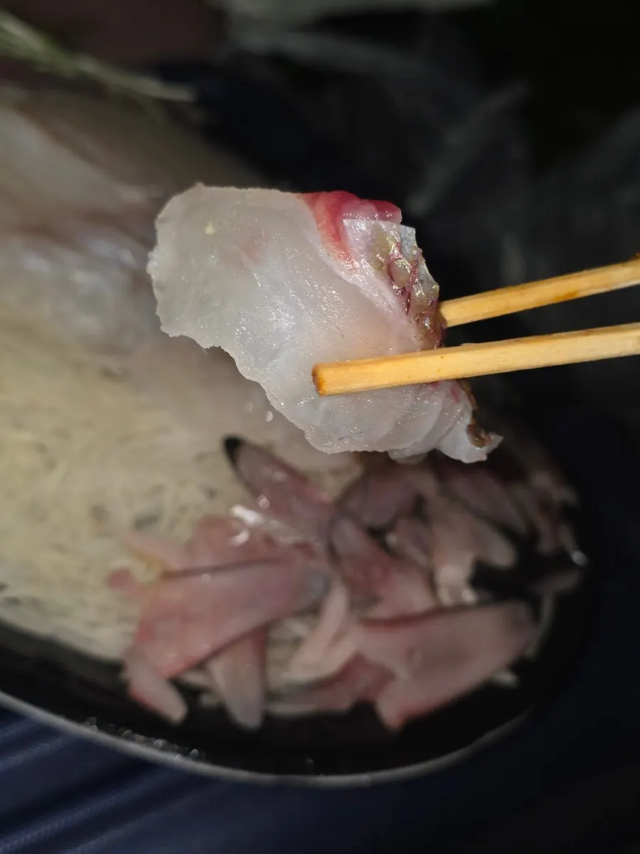와사비 간장에 찍은 참돔회