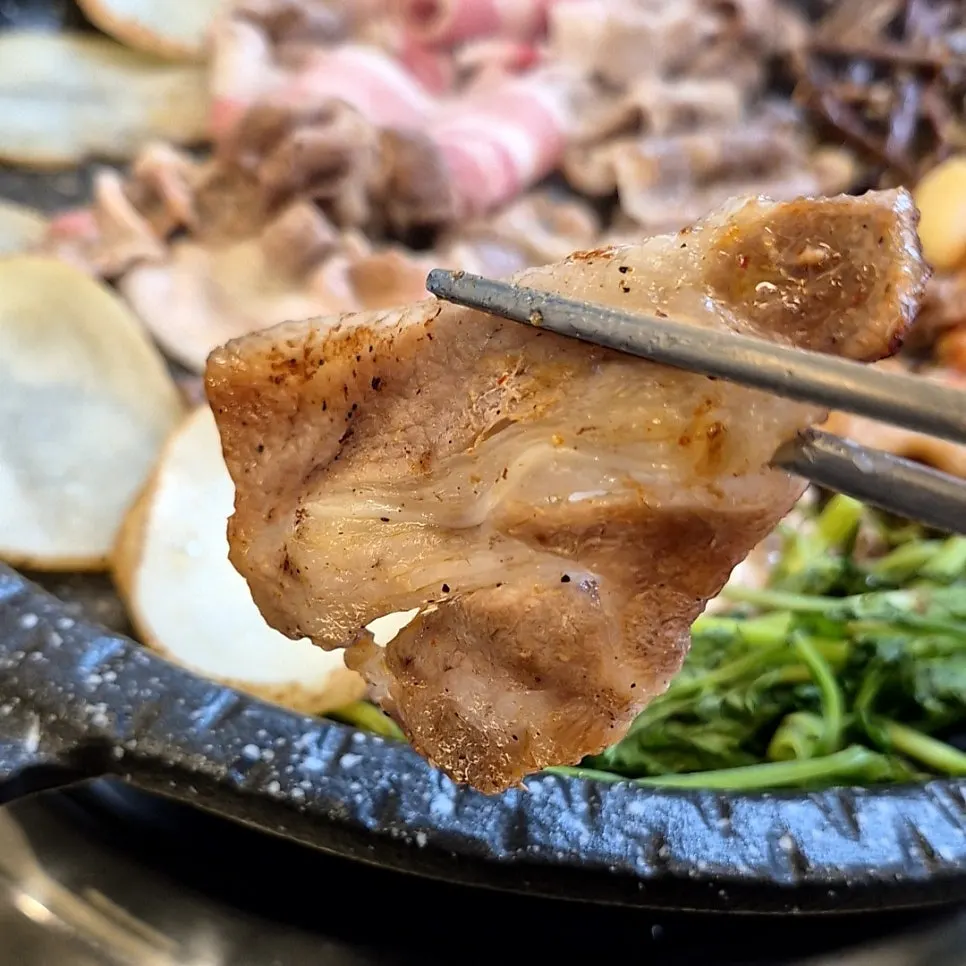 Set A grilled meats and side dishes on the table