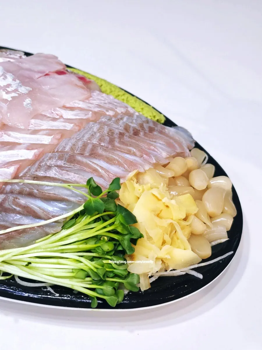 Neatly packed assorted sashimi
