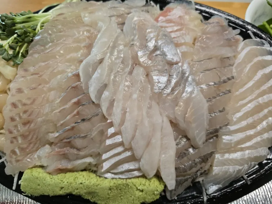 Sashimi, chojang, and ssamjang takeaway set