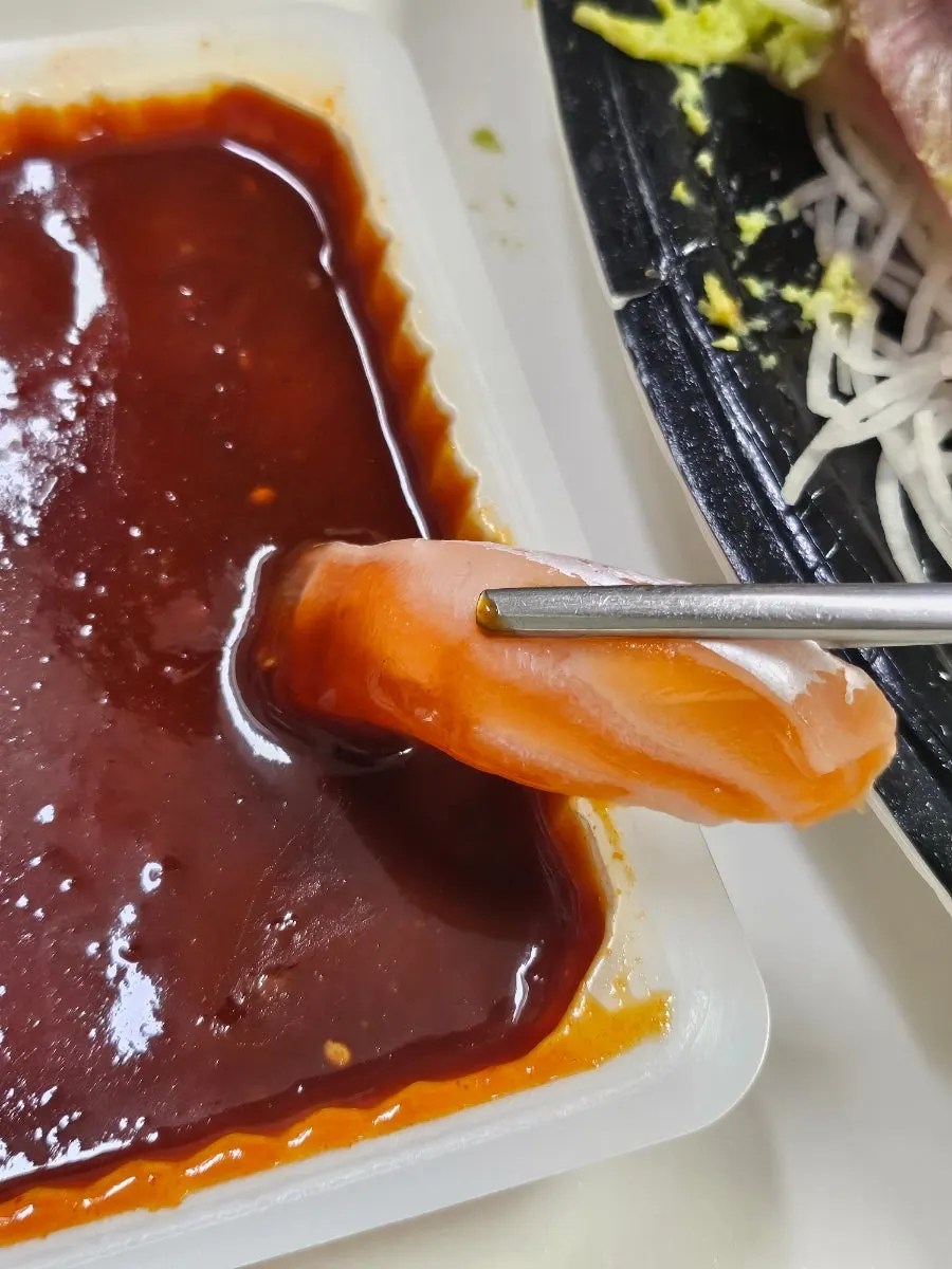 집에서 즐긴 회 한 상 마무리