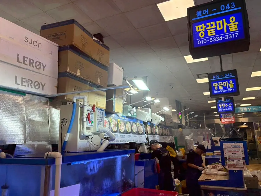 Ttangkkeut Maeul's shop located in the left-center just inside Namil-mun gate