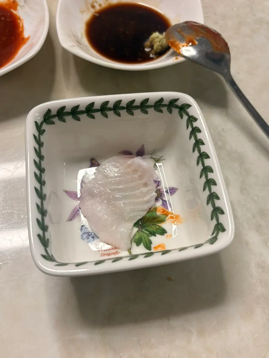 청주 한 잔과 함께 차린 회 상차림