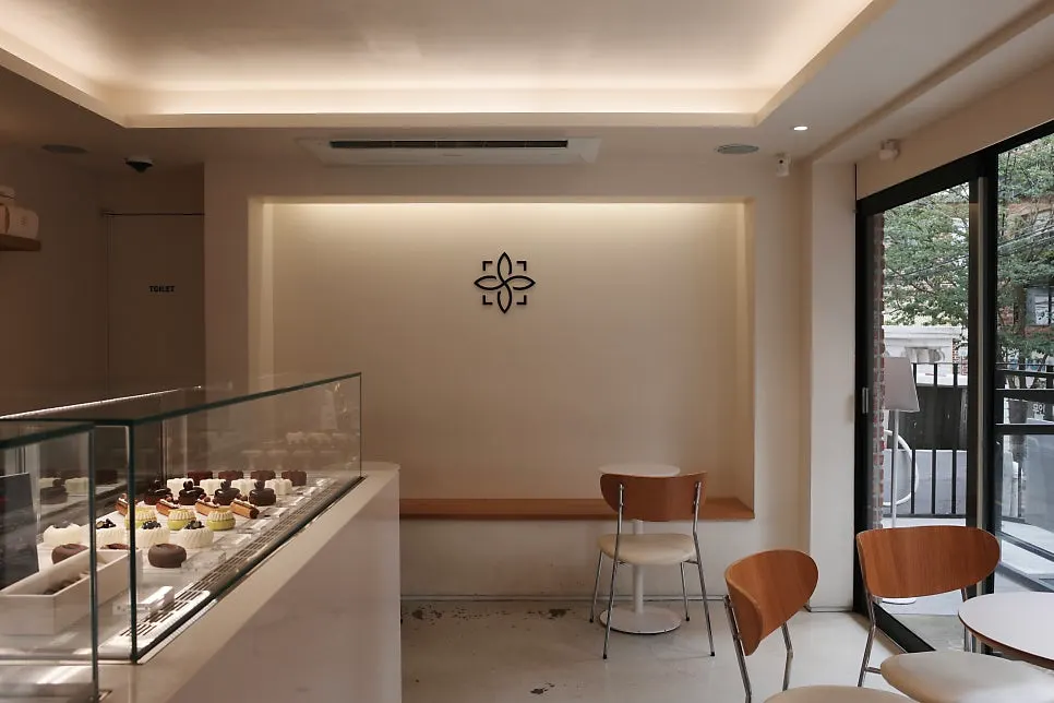 View of the café from near the entrance