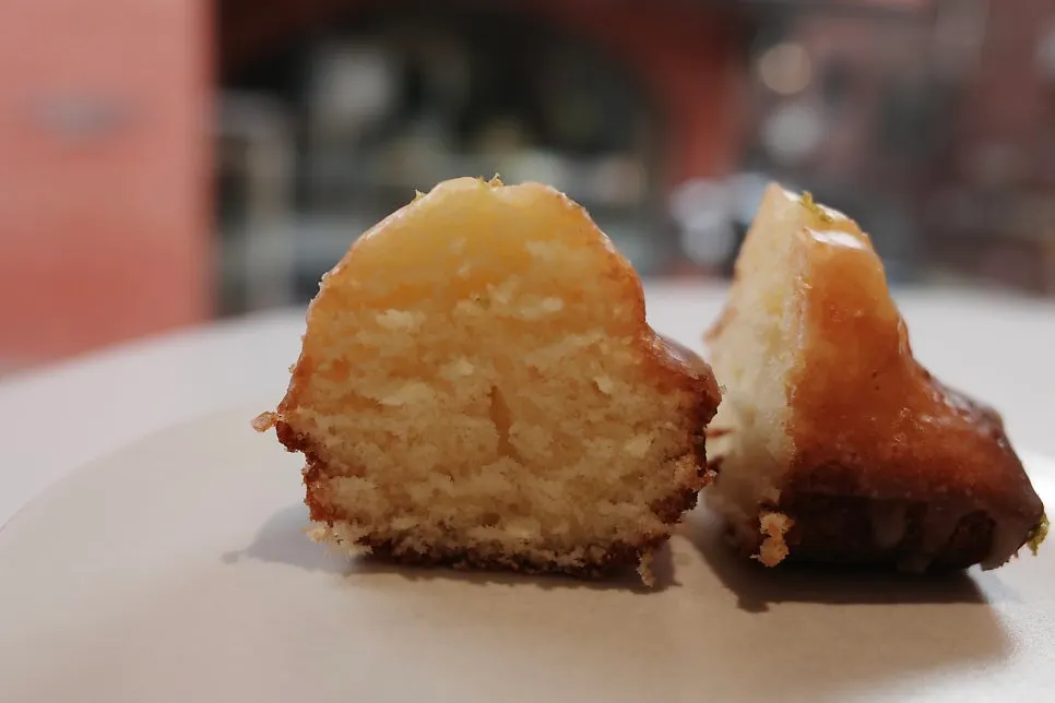 Notldun's lime madeleine with its plump belly