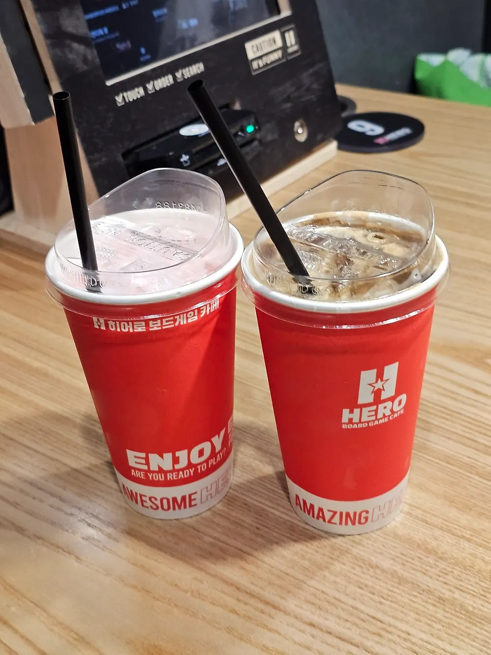 Ordered drinks, fries, and sausage
