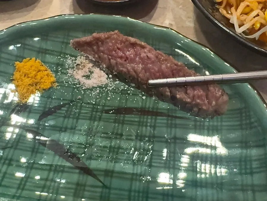 Sirloin grilled over charcoal