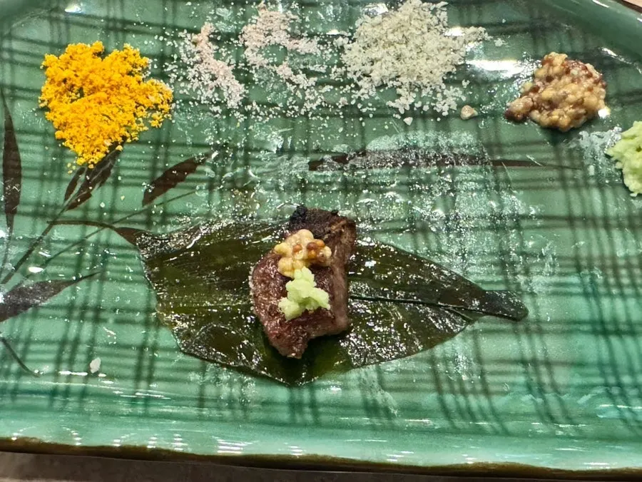 A piece of Iberico flower neck grilled over charcoal