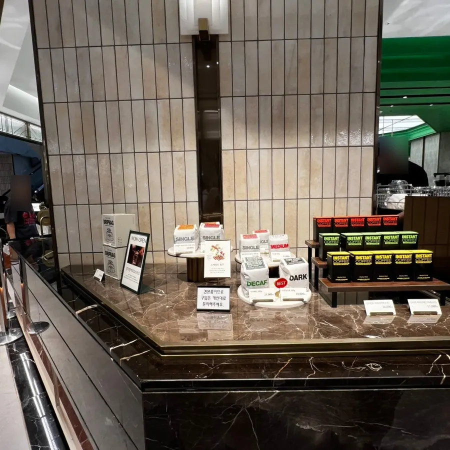 Notice that the café follows the department store's closed days