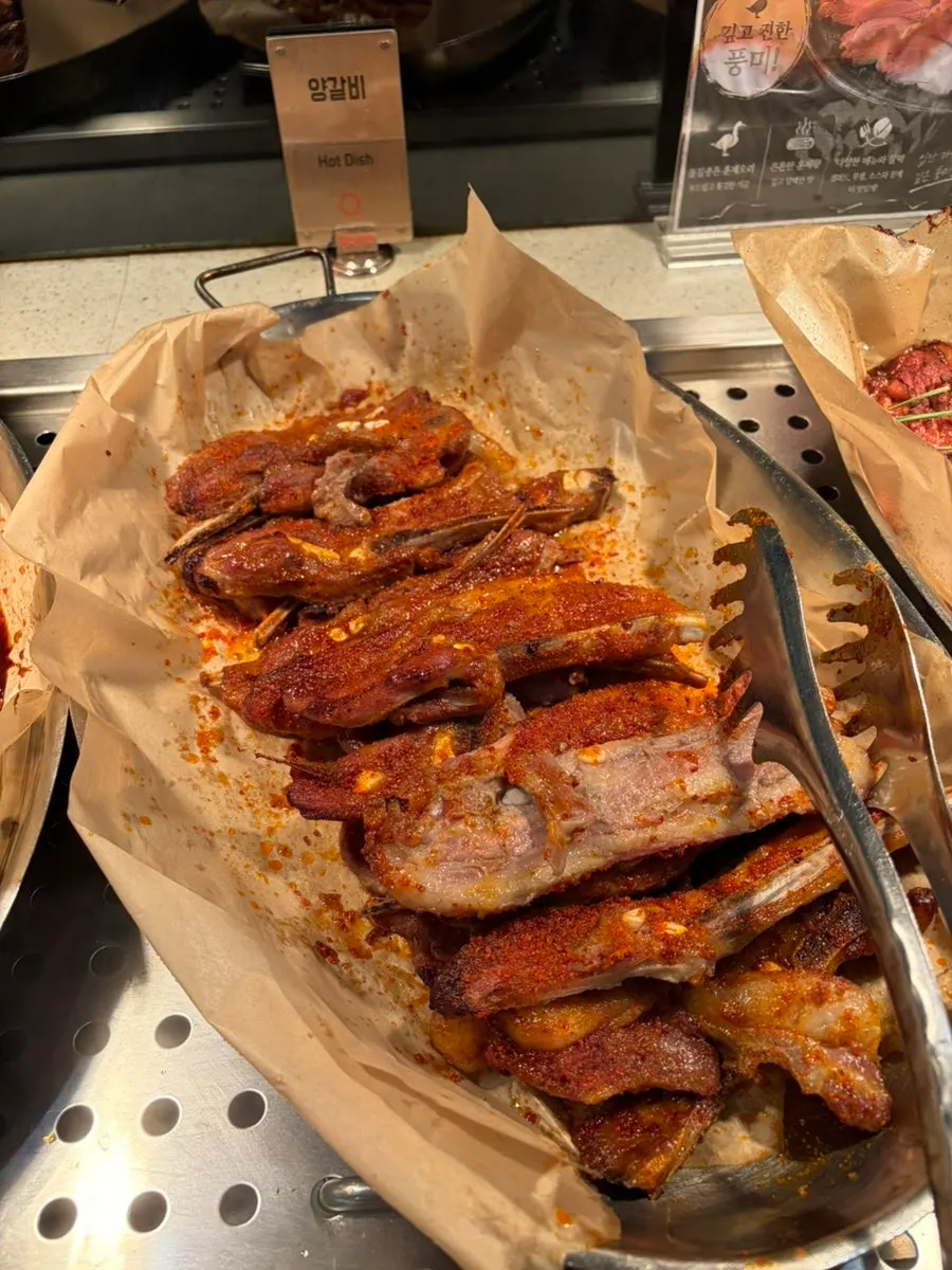 Warm BBQ ribs