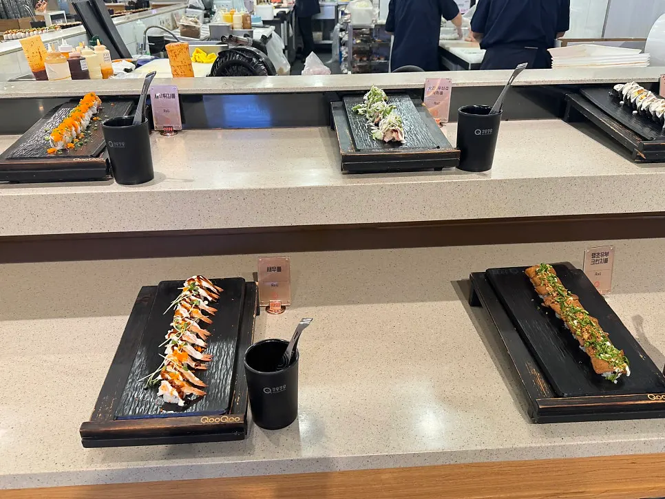 Sushi corner display at Kuu Kuu Nowon Branch