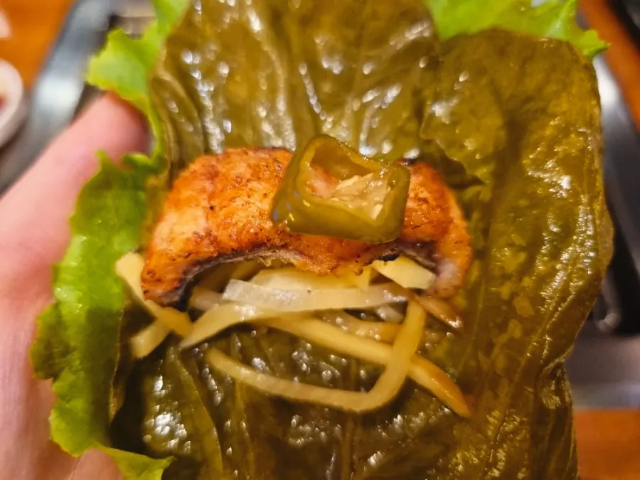 A plate of well-seasoned deodeok pickle