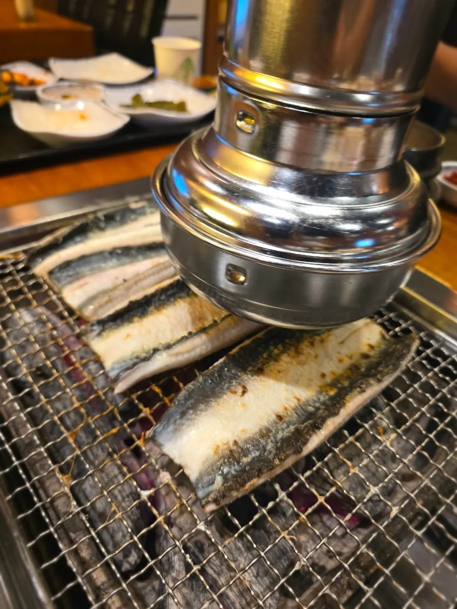 Second round of eel on the grill