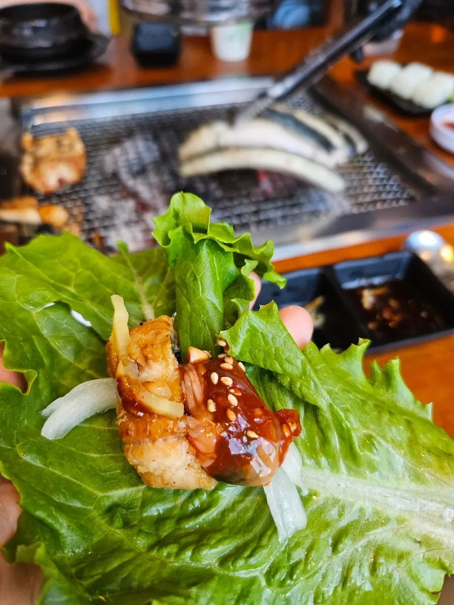 간장깻잎지와 백김치, 대파김치 밑반찬