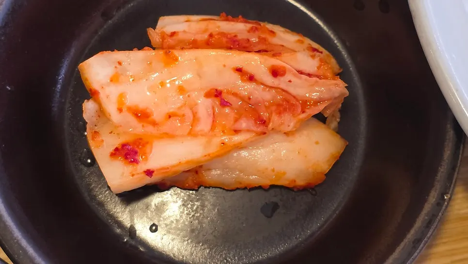 Kimchi and side dishes at Masil
