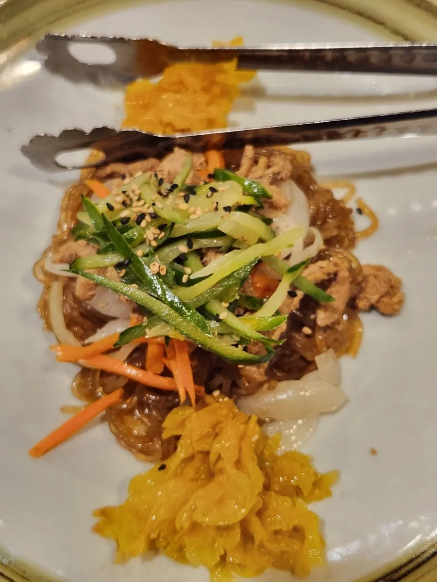 Conch salad with konjac jelly