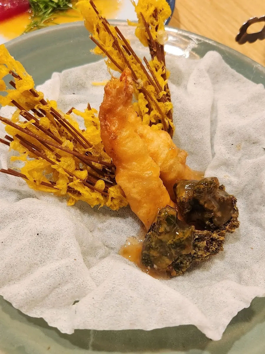 A course dish from the Korean meal