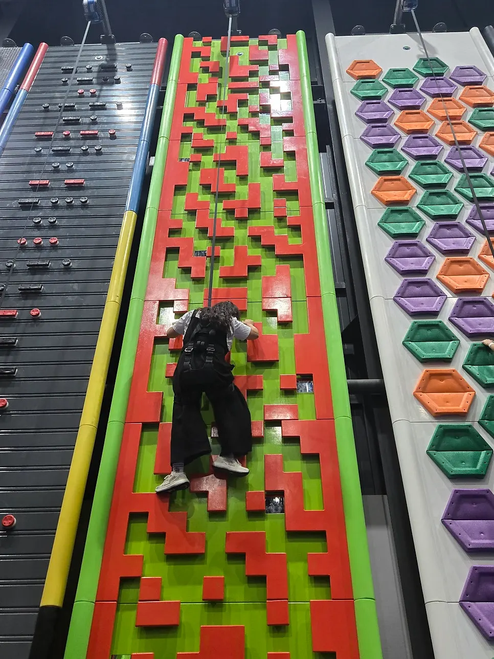 Clip 'n Climb wall divided by difficulty level
