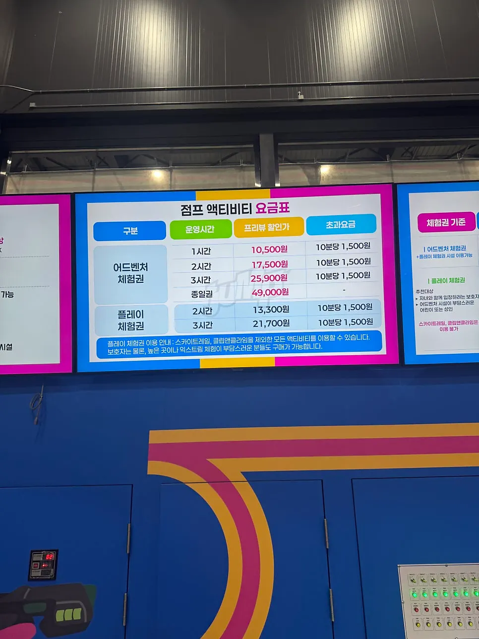 Facilities inside Jump indoor theme park