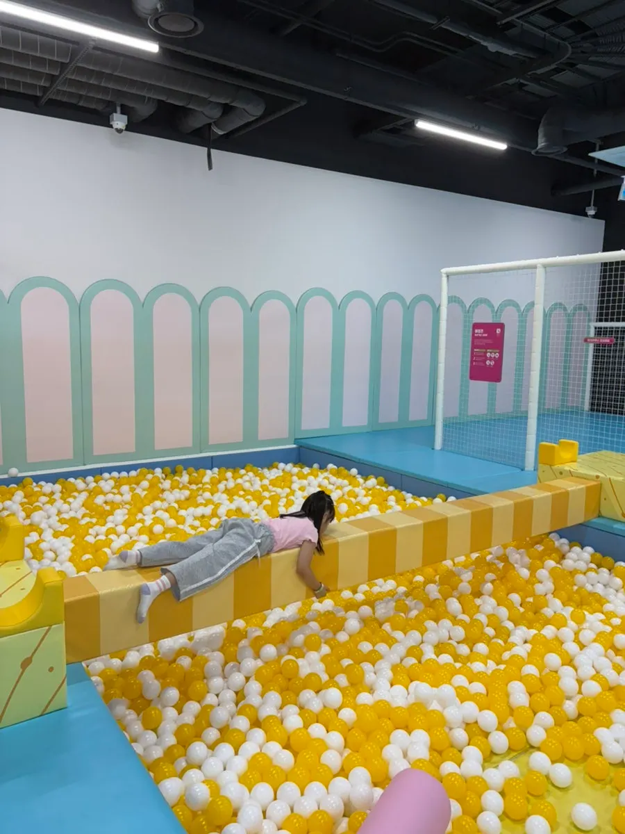 Ball pit and slide at Jump's Kids' Ground