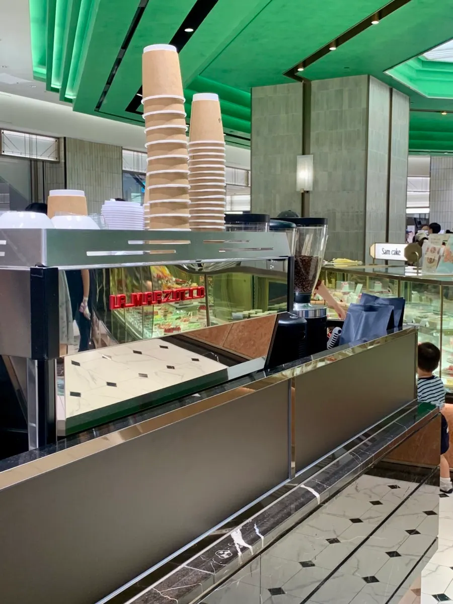 Merchandise display corner at Jeong Ji-young Coffee Roasters