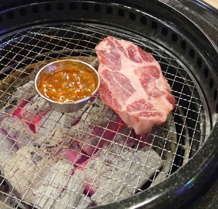 Meat paired with wholegrain mustard