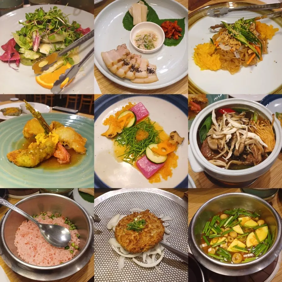 The full Masil-jeongsik course spread at Sutgarak Bansang Masil