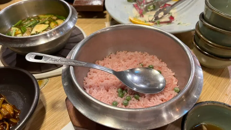 한정식 마무리 식사 반상 전체