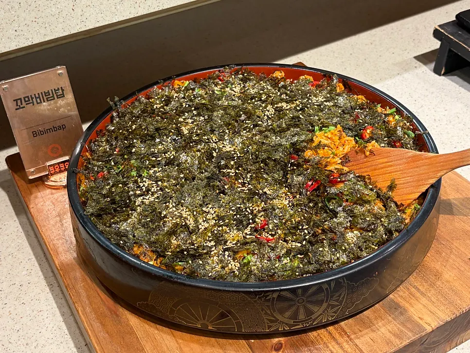 Counter displaying newly launched dishes