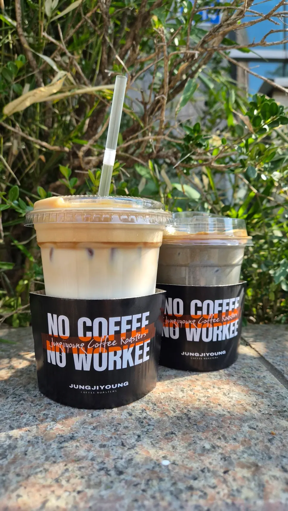 A drink from Jeong Ji-young Coffee Roasters Nowon enjoyed during a shopping break